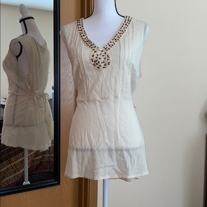 Sleeveless crepe fabric  top